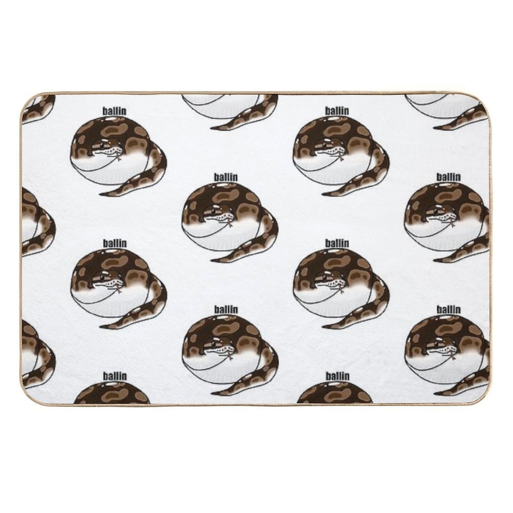Chunky Ballin Ball Python  Non-Slip Bath Mat