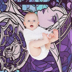 Stained Glass Sylvanas Wrinkle-free Throw Blanket