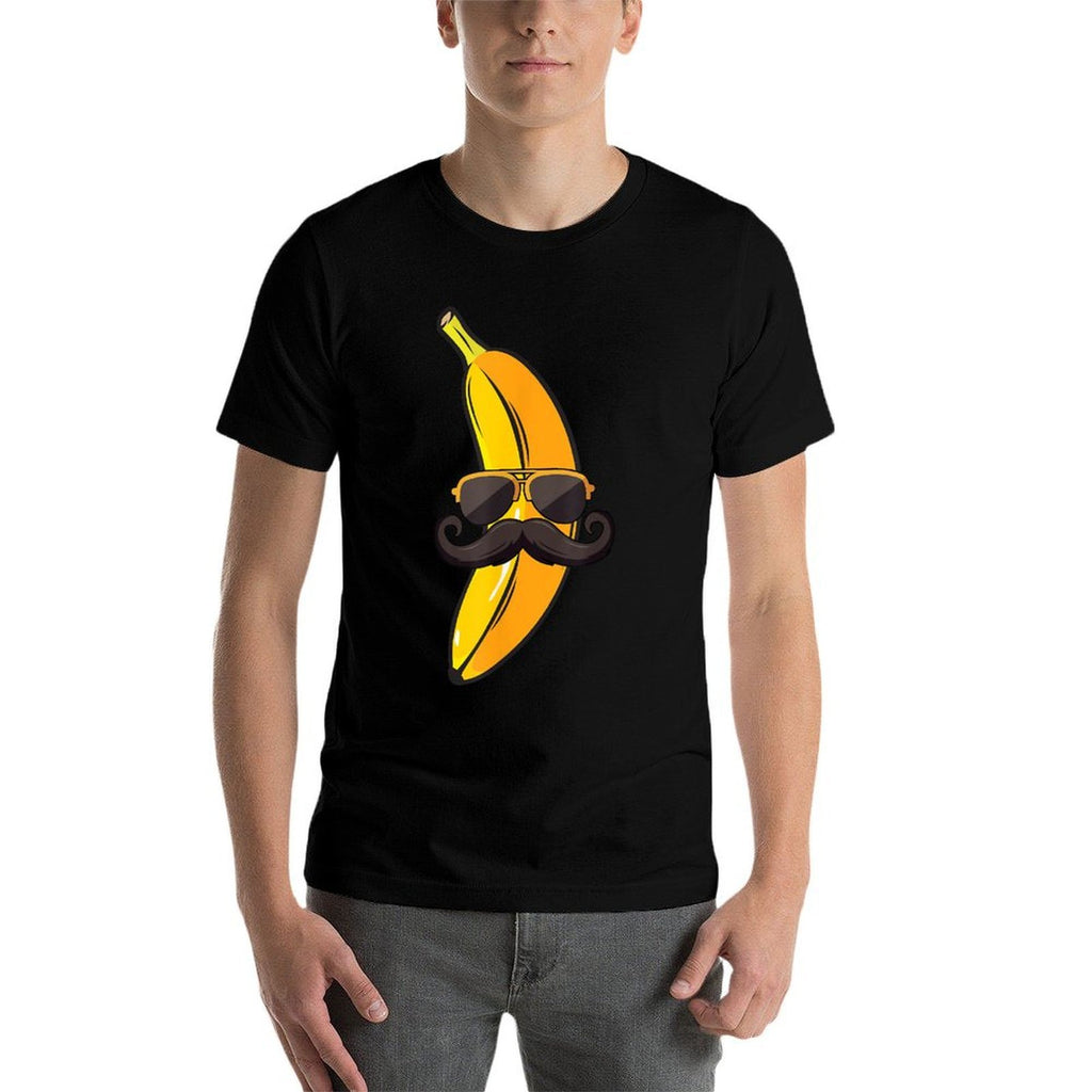 Banana Mustache Sunglasses Face Funny Fruit Cool Banana  Durable T-Shirt