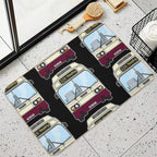 Reading Buses Leyland National Mk1 FNS162T Retro Illustration  Easy Maintenance Bath Mat