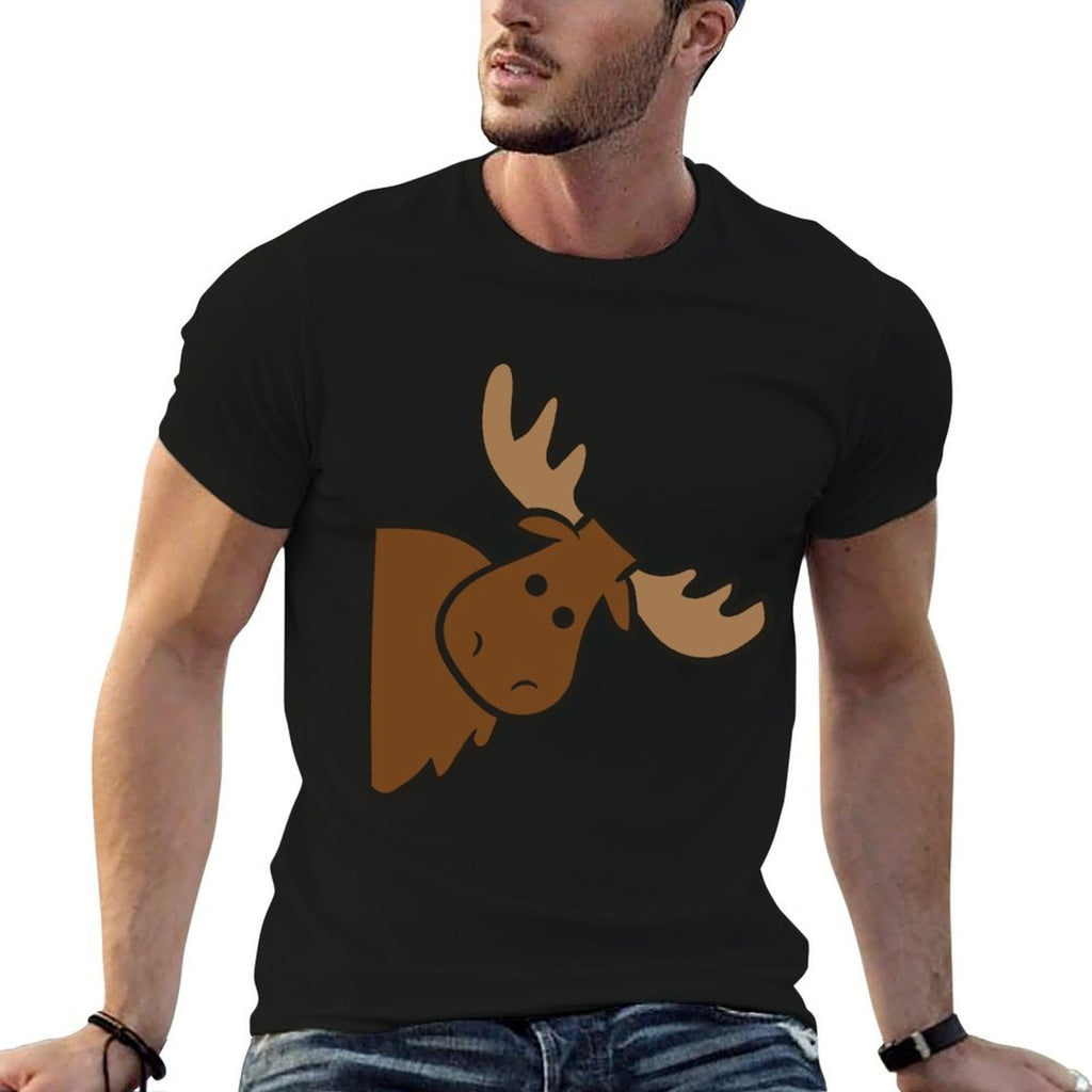 Cute Moose Elk Deer Funny Alaska Moose  Odor-resistant T-Shirt