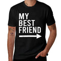 Funny My Best Friend With Arrow Pointing Left Bestie Design  Slim-fit Cut T-Shirt
