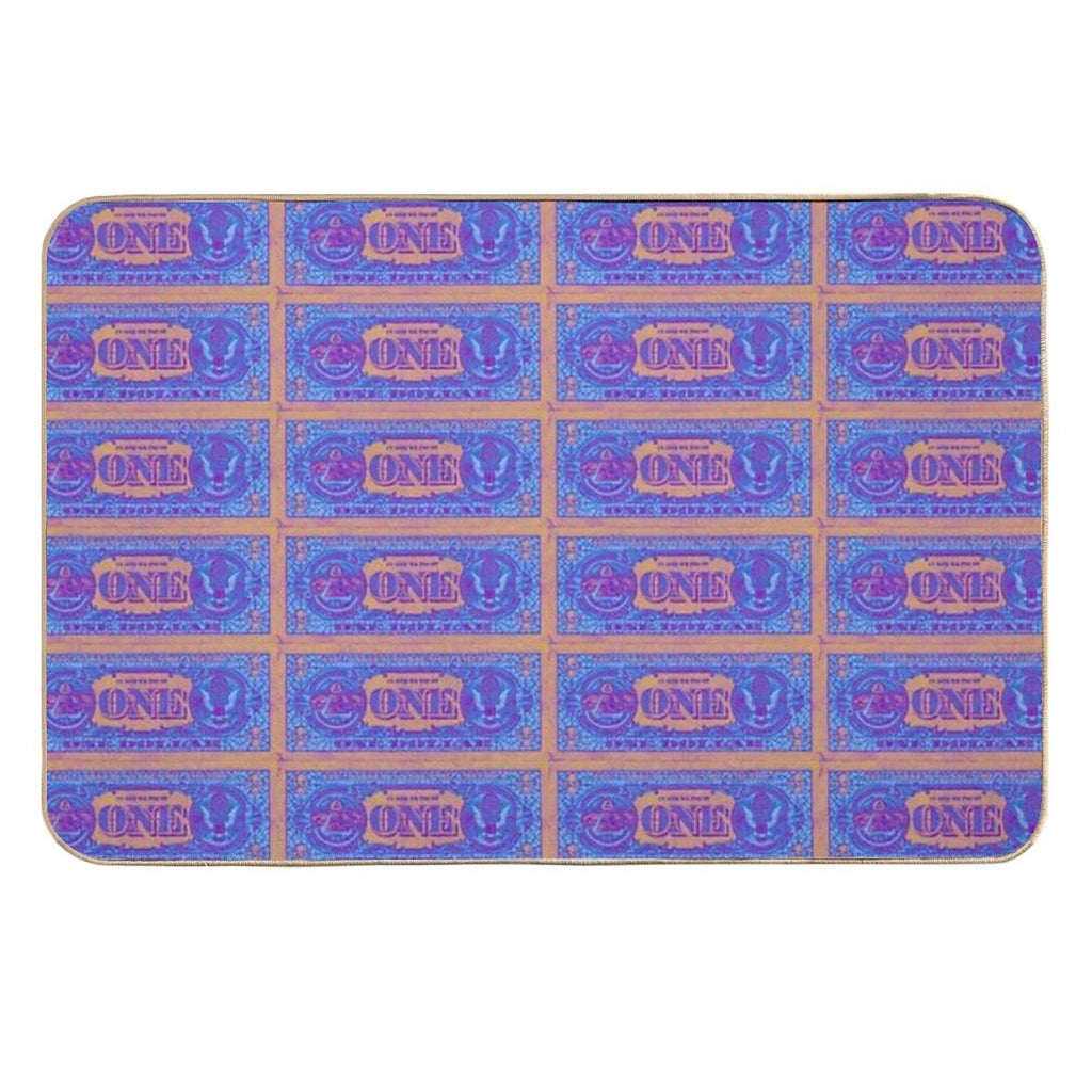 Psychedelic Dollar Bill Pattern  Slip-Resistant Bath Mat