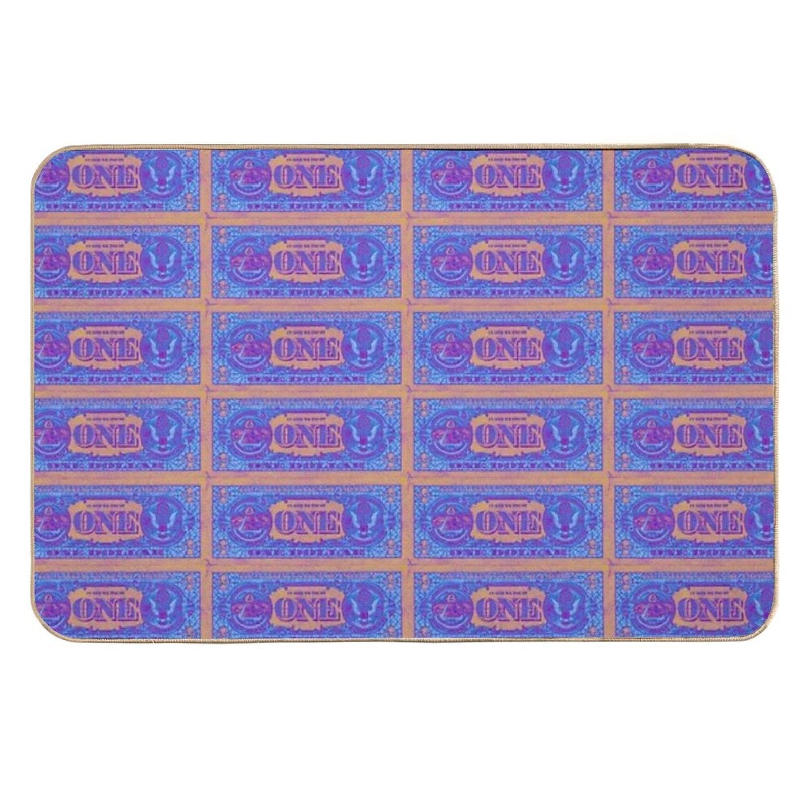 Psychedelic Dollar Bill Pattern  Slip-Resistant Bath Mat
