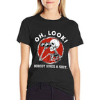 Oh Look Nobody Gives A Skeleton Funny Generation X  Stretchy T-Shirt
