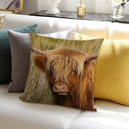 Highland Cow Soft Luxury Feel Throw Pillow