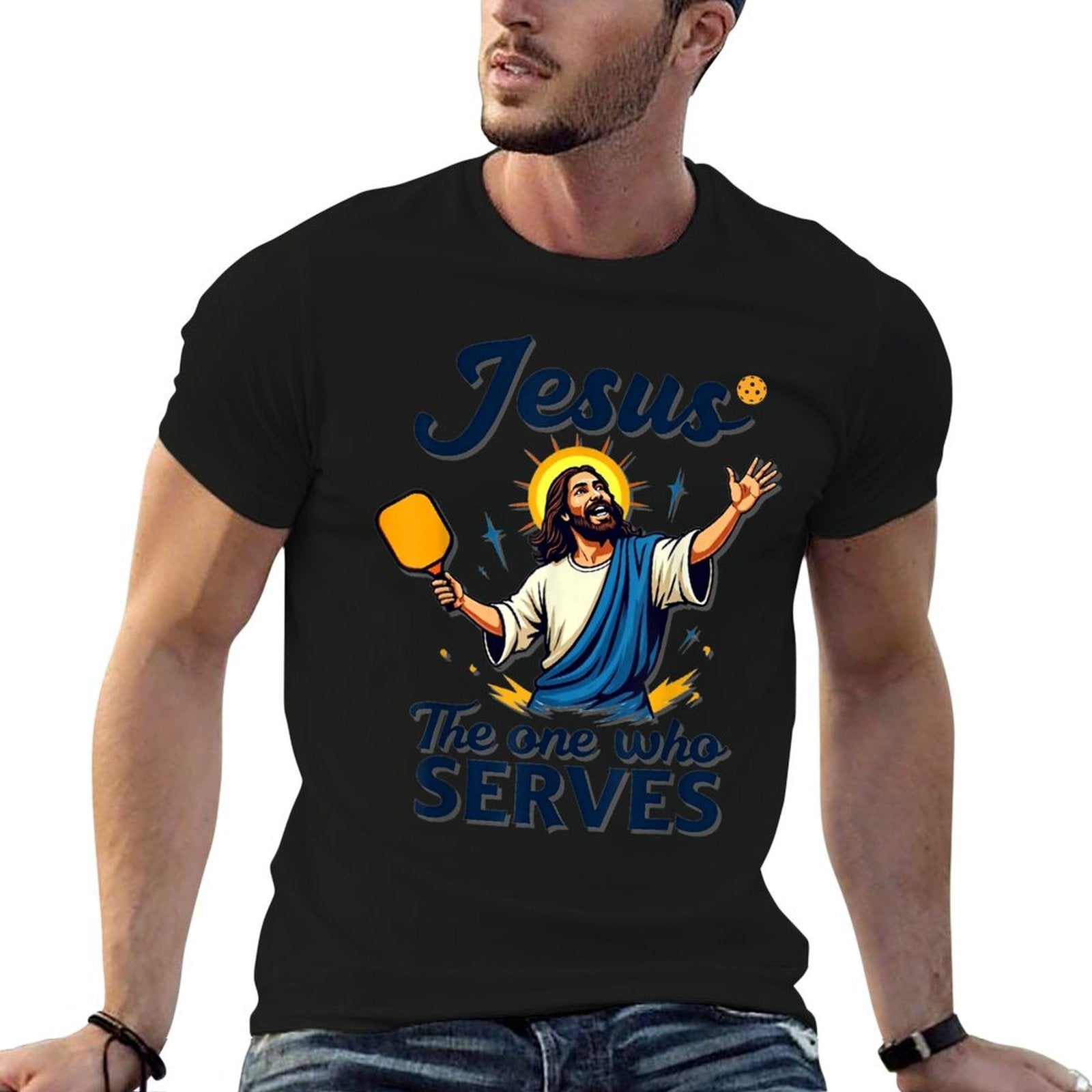 PIckleball Jesus - The Ultimate Serve  Eco-friendly Material T-Shirt