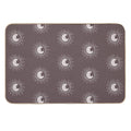 Boho Sun And Moon Pattern Bohemian Aesthetic In Muted Colors Walnut Brown  High-Traffic Bath Mat