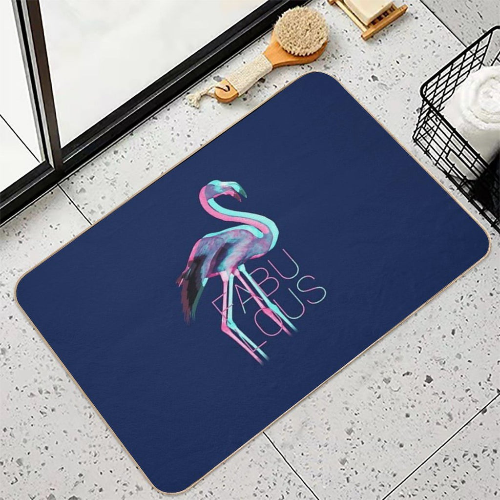 Fabulous Flamingo  Fade-Resistant Bath Mat