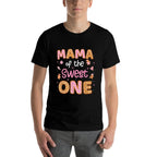 Mama Of The Sweet One Gingerbread 1st Birthday Girl Xmas  Fade-proof Color T-Shirt