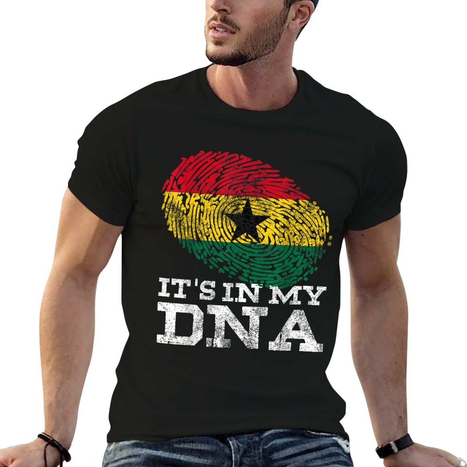 Its In My DNA Ghanaian Print African Roots Proud Ghana Comfortable T-Shirt