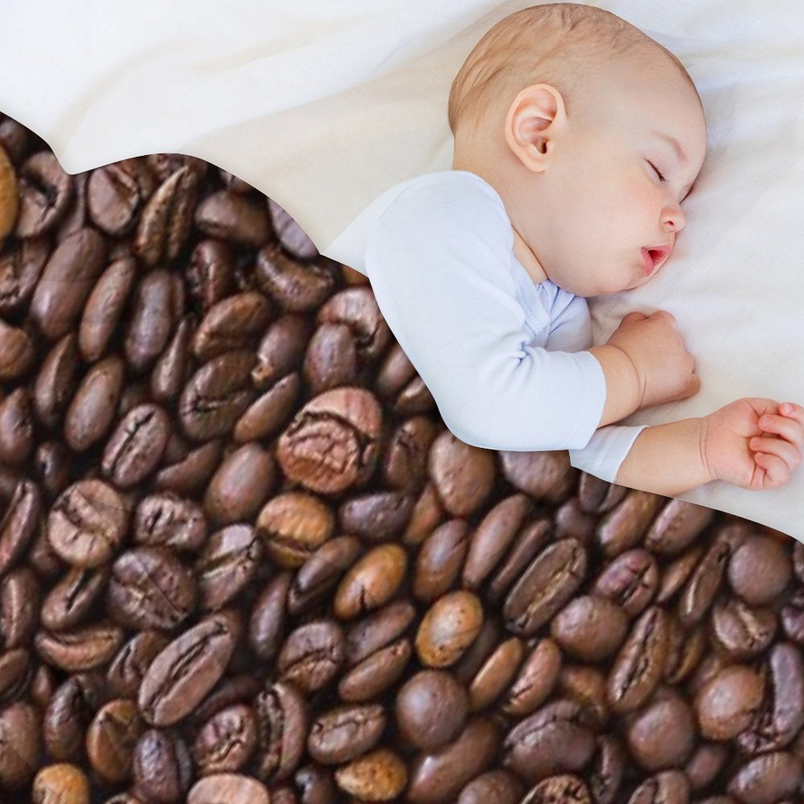 Coffee Beans Travel-friendly Throw Blanket
