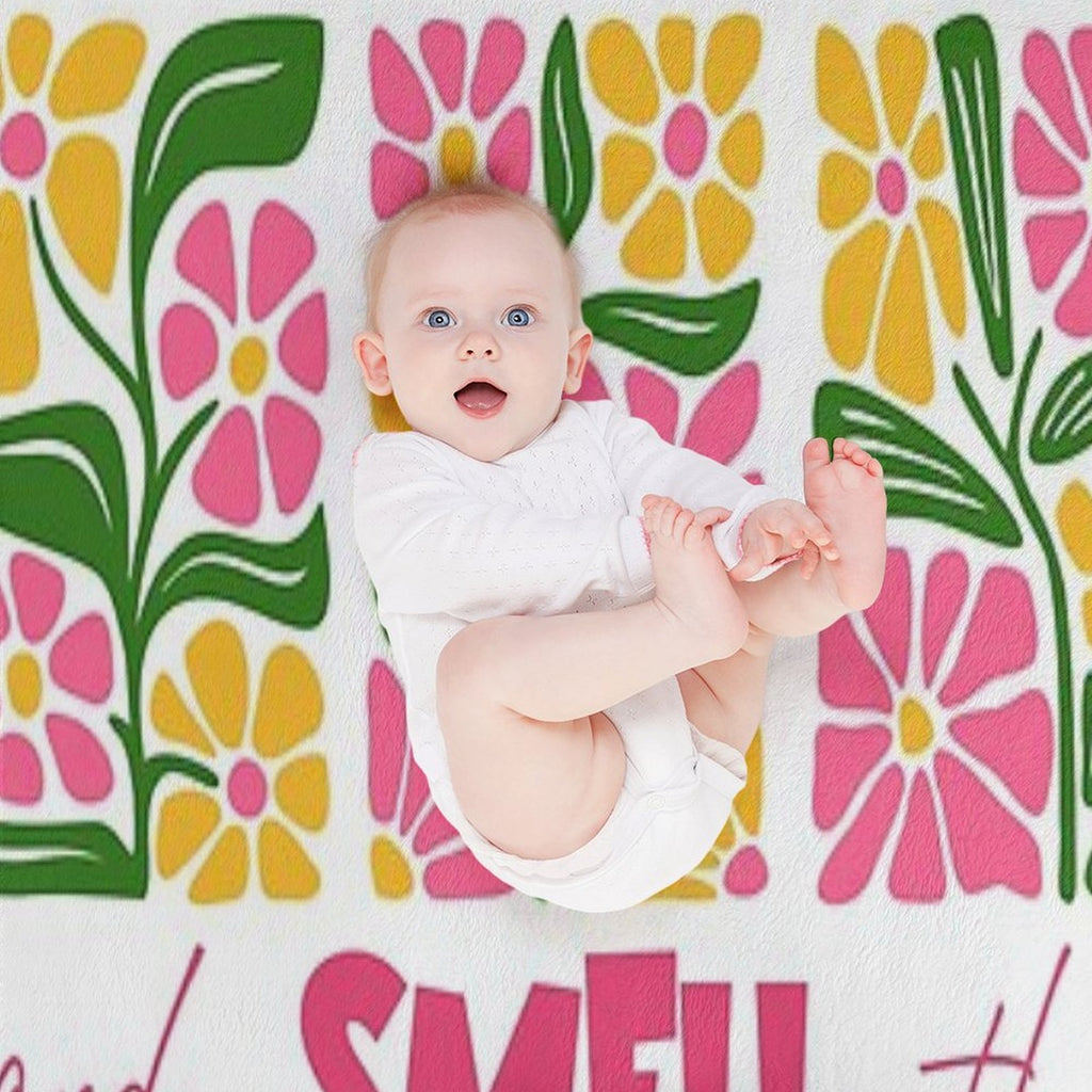 Bohemian Garden Stop And Smell The Flowers All-season Throw Blanket