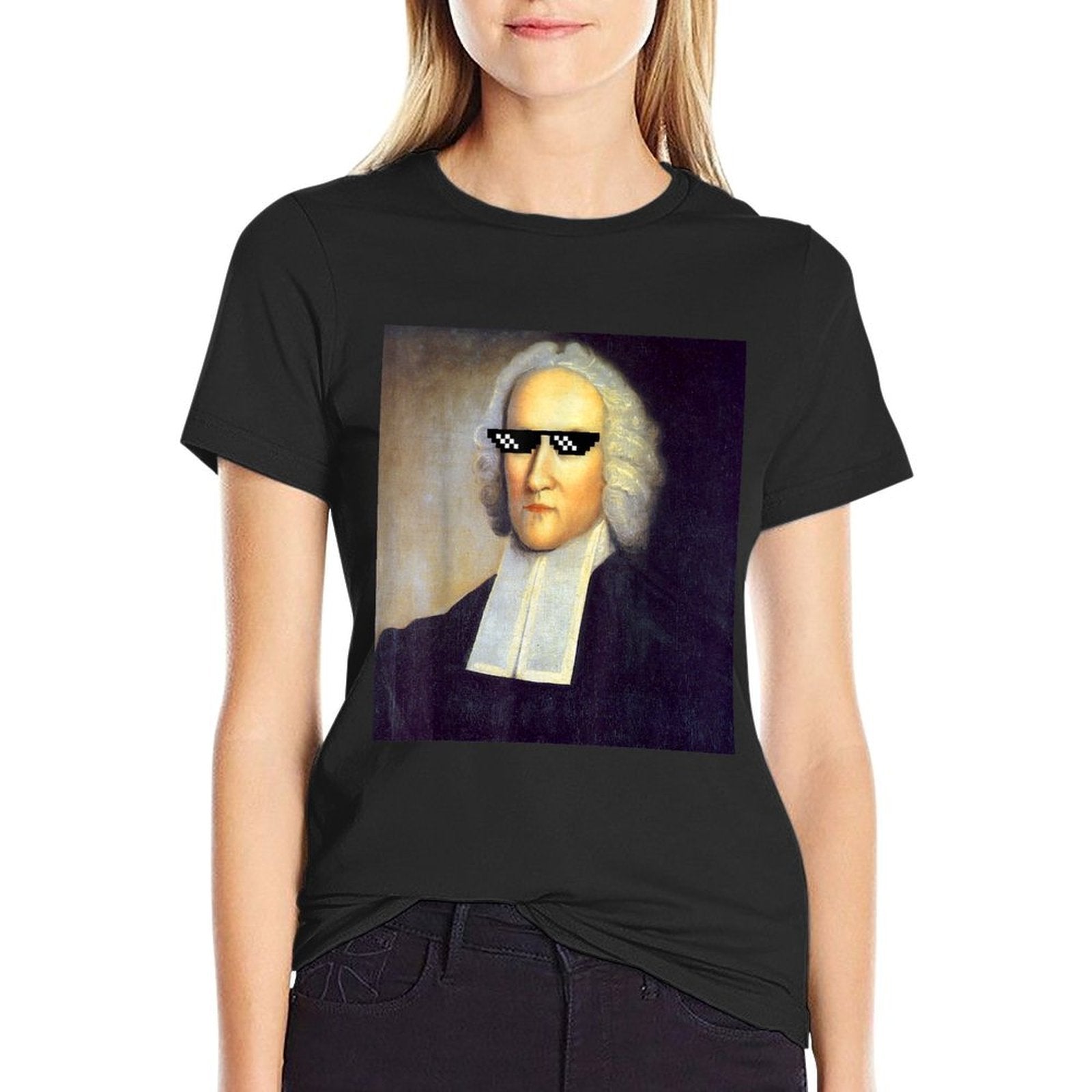 Funny Jonathan Edwards Theology Sunglasses Meme  Vintage-inspired T-Shirt