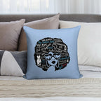 Spelmanite Blue Soft High-Density Material Throw Pillow