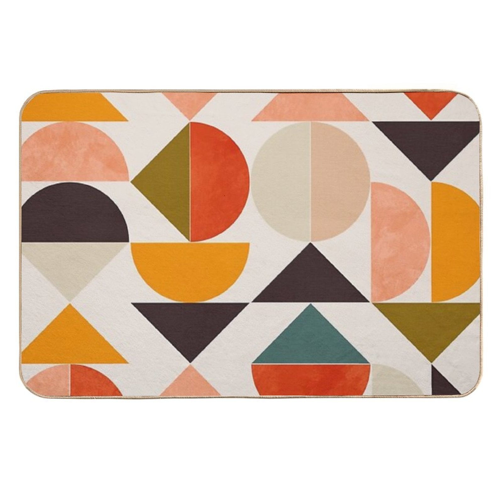 Bauhaus Geometric Colorful 2  High-Traffic Bath Mat