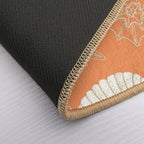 Orange Creamiscle Seashells And Starfish Pattern  Odorless Bath Mat