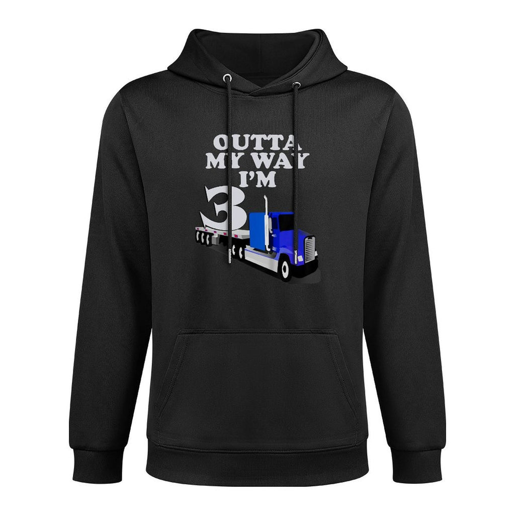 Kids Birthday Gifts 3 Yr Old Cute Trucks Semi Truck Birthday Layering Staple Hoodie
