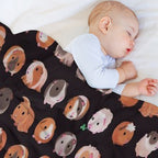 Guinea Pig Day - Dark Machine-washable Throw Blanket
