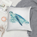 Watercolor Sea Turtle Soft Anti-Pilling Throw Pillow