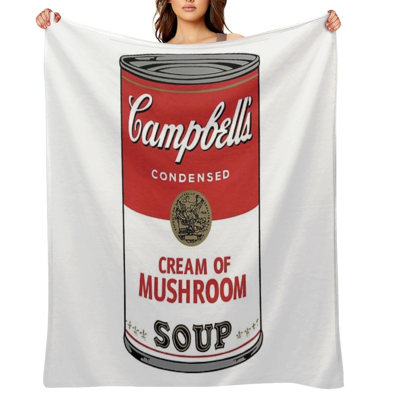 Vintage Campbell's Cream Of Mushroom Soup Lightweight Throw Blanket