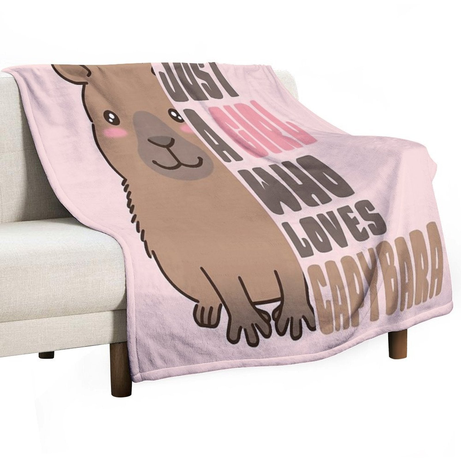 Just A Girl Who Loves Capybara Quick-dry Throw Blanket