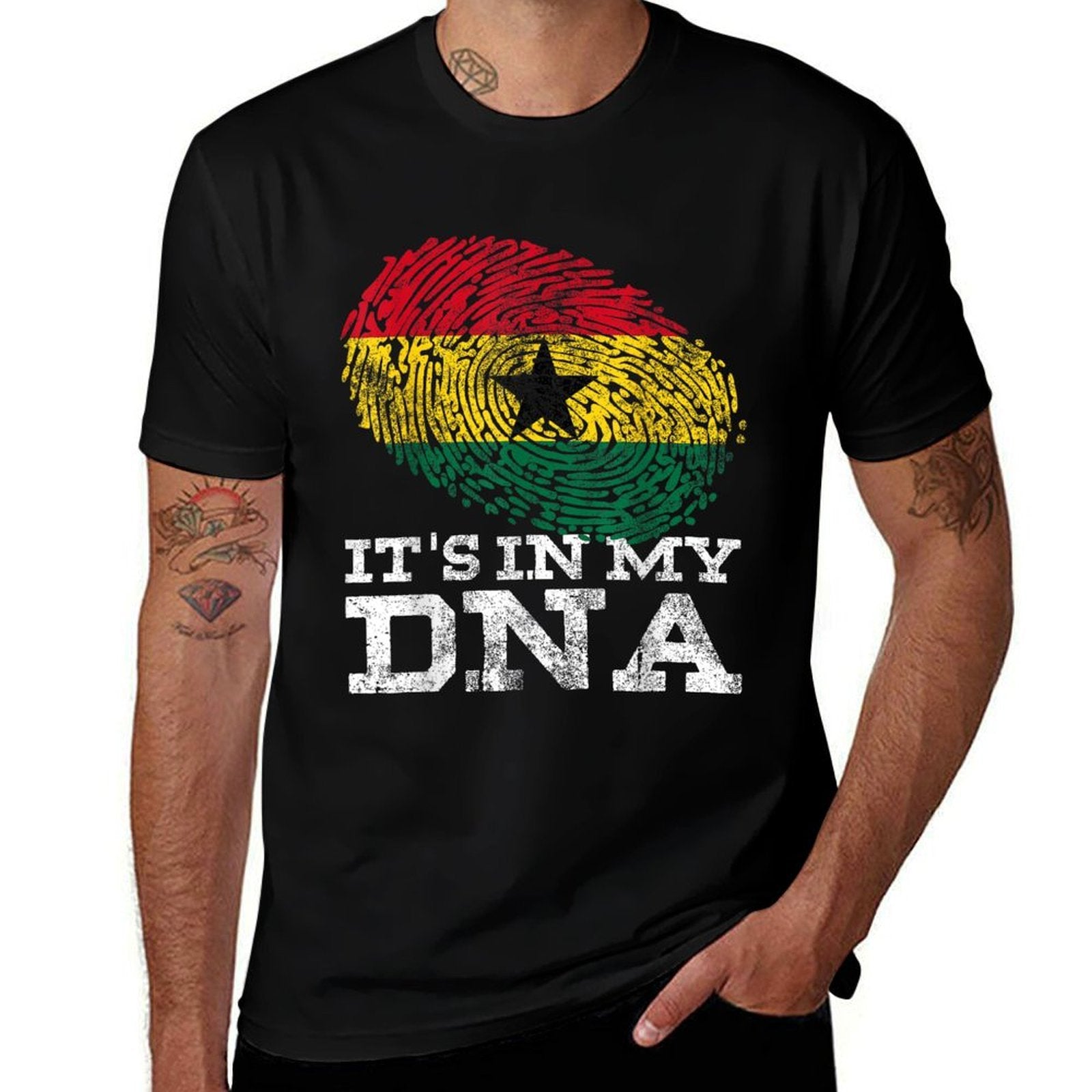 Its In My DNA Ghanaian Print African Roots Proud Ghana Comfortable T-Shirt