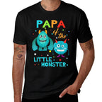 Papa Of The Little Monster Birthday Monster  Stretchy T-Shirt
