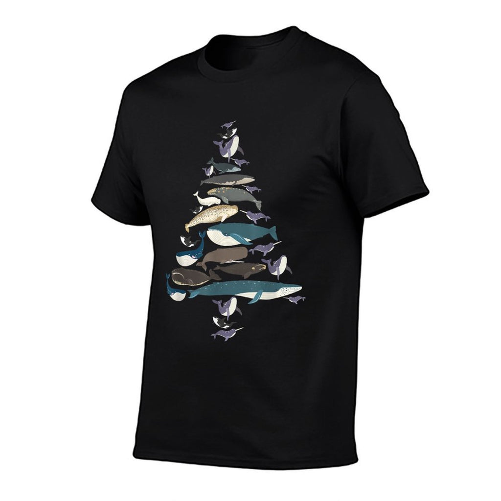 Whales Christmas Tree Ocean Mammals Xmas Women Men Kids  Quick-drying T-Shirt
