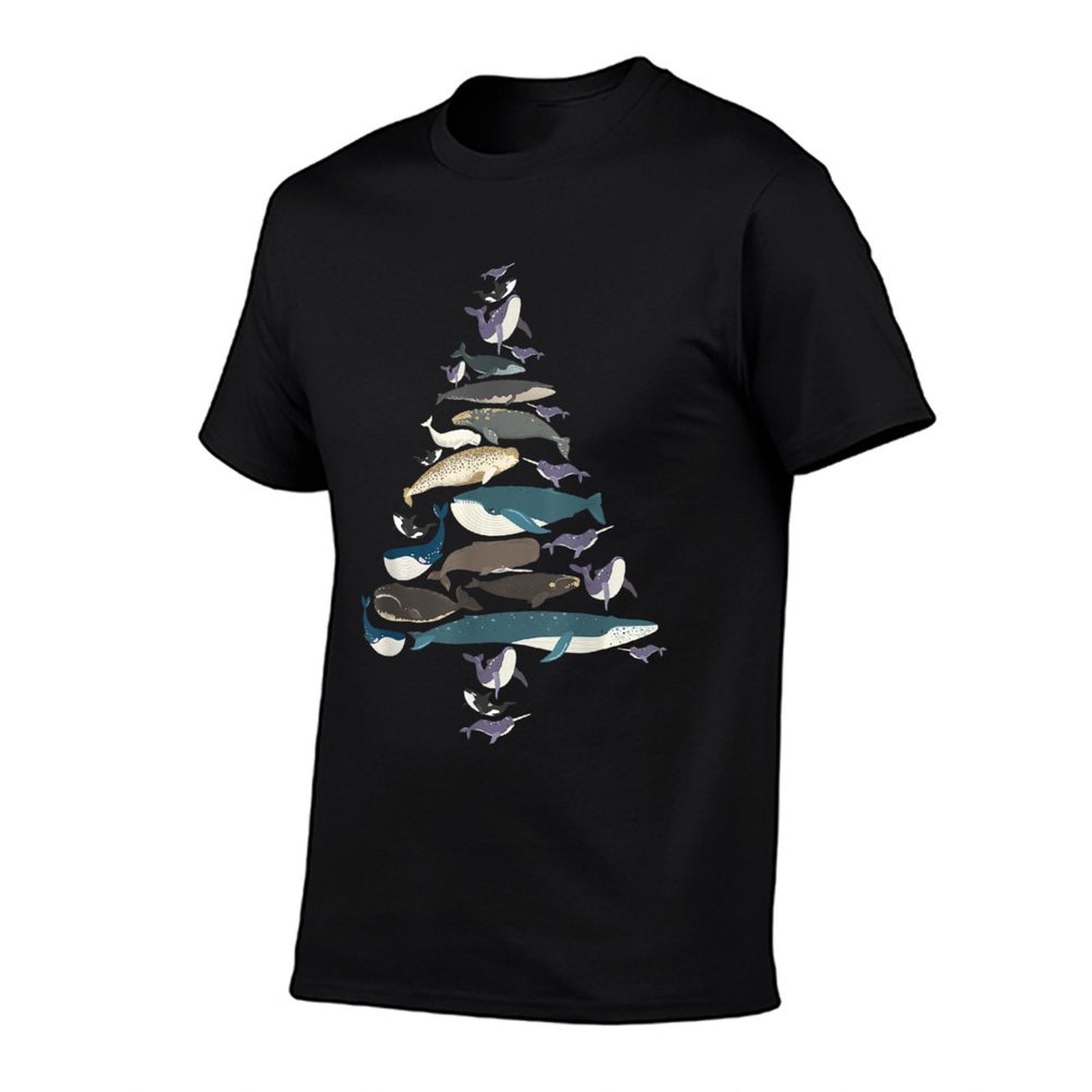 Whales Christmas Tree Ocean Mammals Xmas Women Men Kids  Quick-drying T-Shirt
