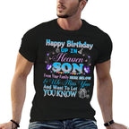 Happy Heavenly Birthday Up In Heaven To My Son, Missing Son  Breathable T-Shirt