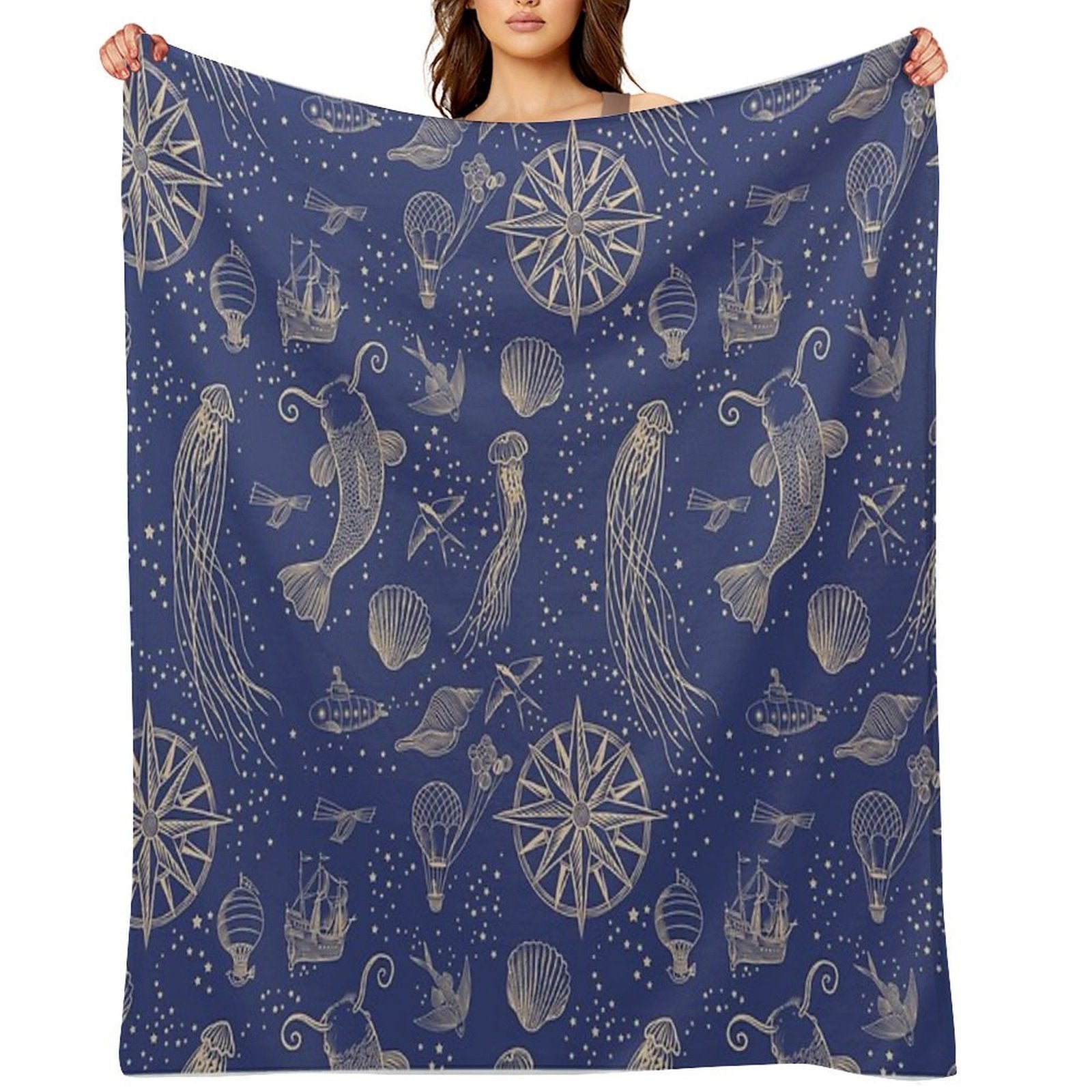 Ocean Meets Sky - Hardcase Plush Throw Blanket