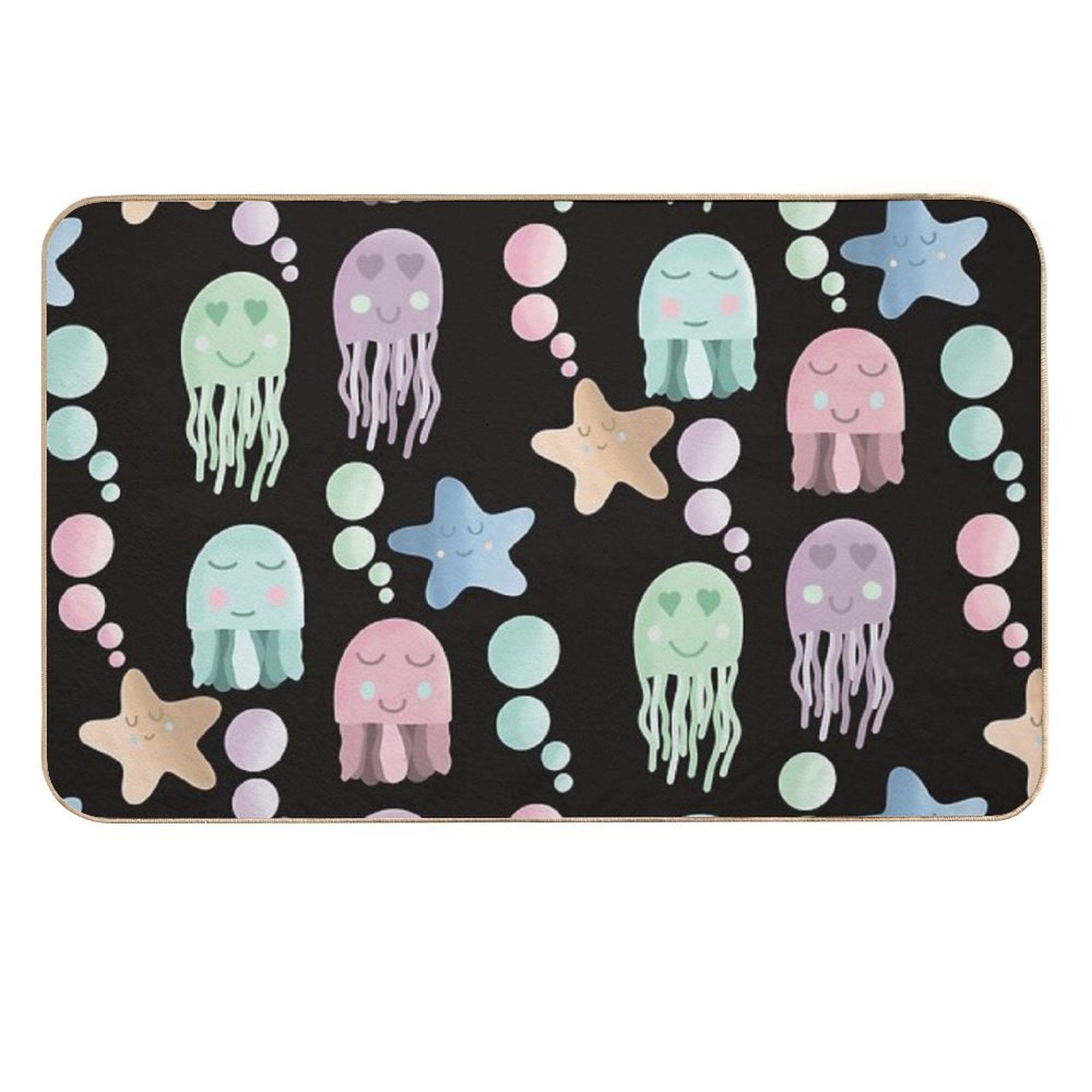 Ocean Doodles #1b  Multi-Purpose Bath Mat