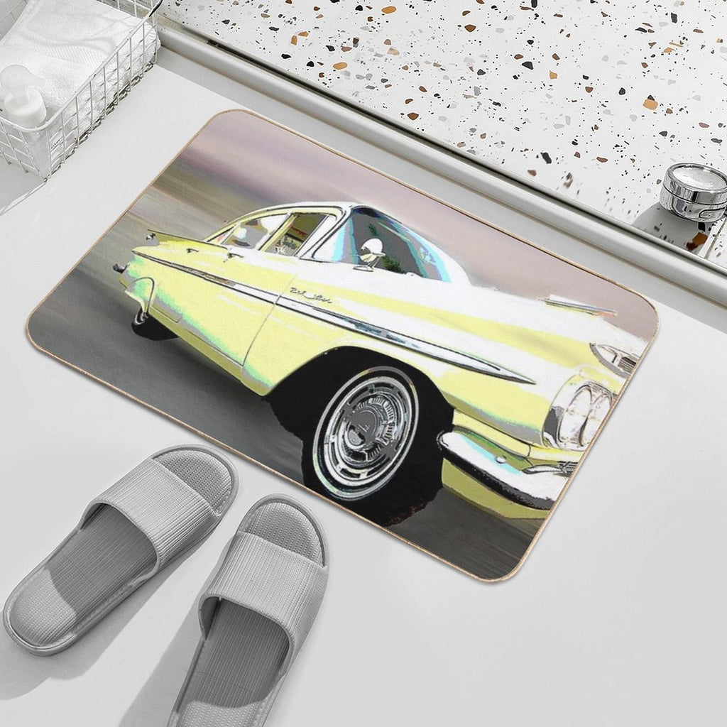Classic Retro Car  High-Traffic Bath Mat