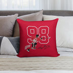 Connor Bedard Blackhawks #98 Signature Art Soft Washable Throw Pillow