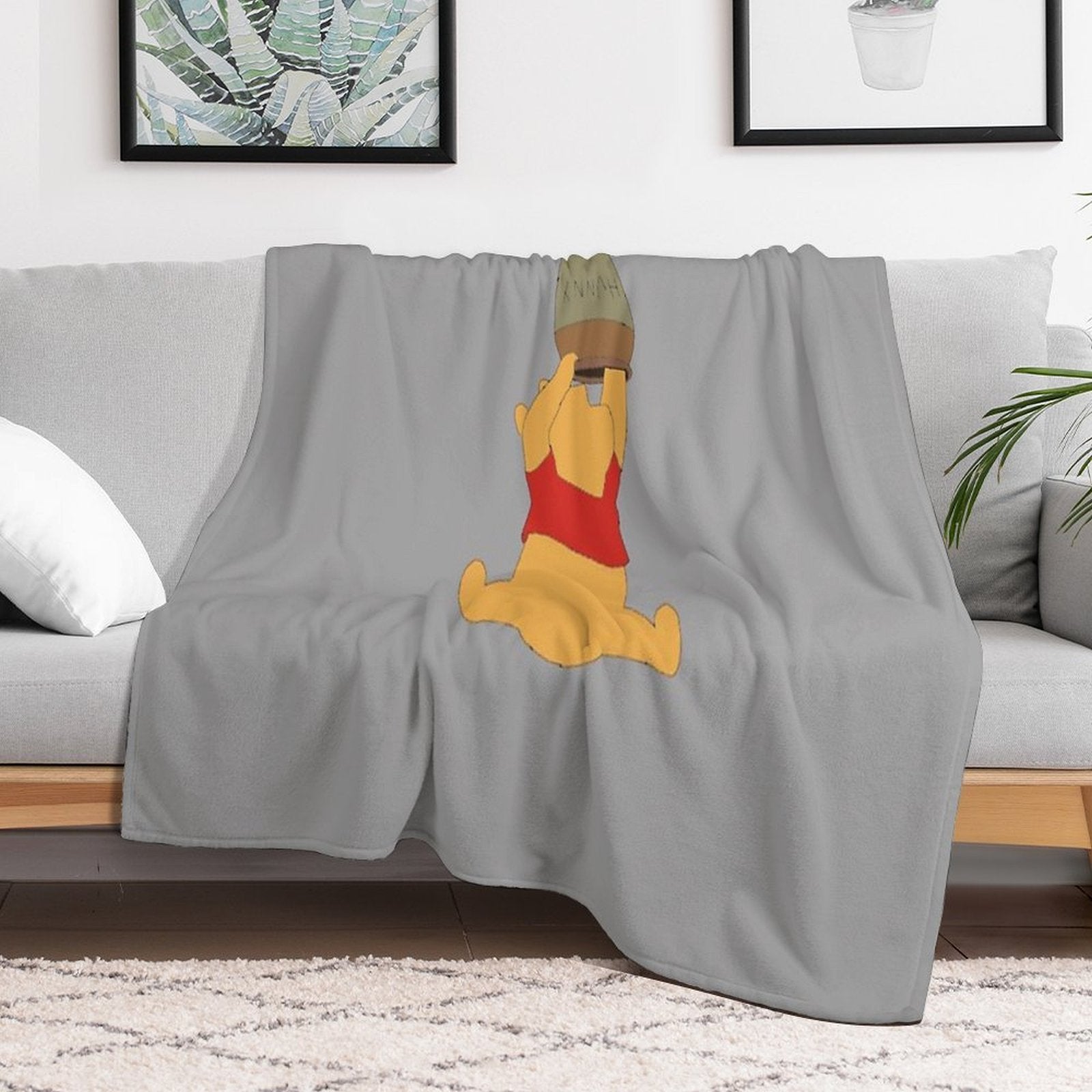 Pooh Bear ) Plush Throw Blanket