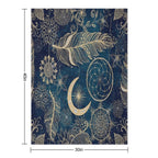 Whimsy Gold Glitter Dreamcatcher Feathers Mandala Sustainable Throw Blanket