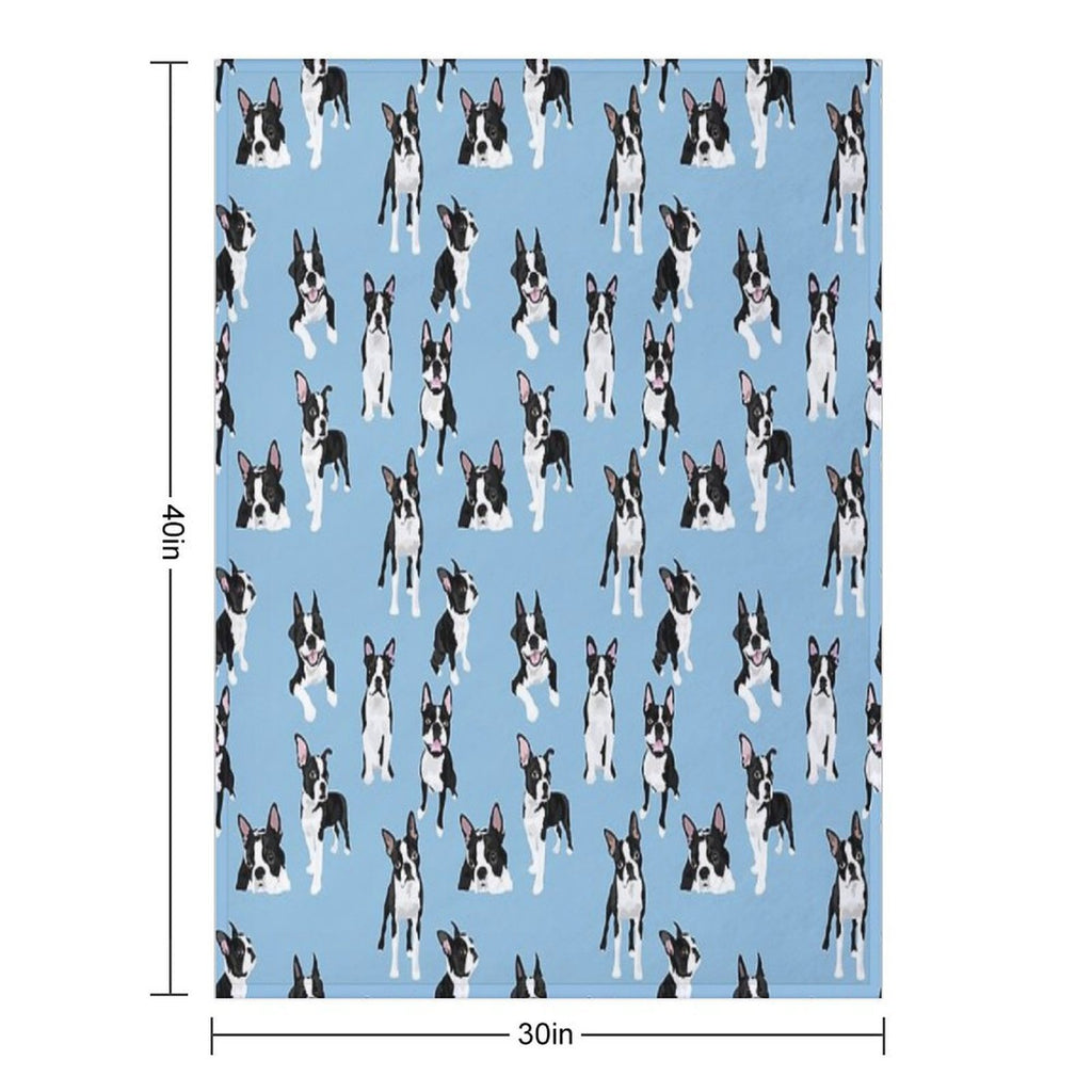 Boston Terrier Shrink-resistant Throw Blanket