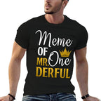 Meme Of Mr Onederful 1st Birthday Mothers Day First Meme  Summer-ready Fabric T-Shirt
