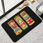 Tiki Gods Totems Idols Retro Tropical Polynesian  Eco-Friendly Bath Mat