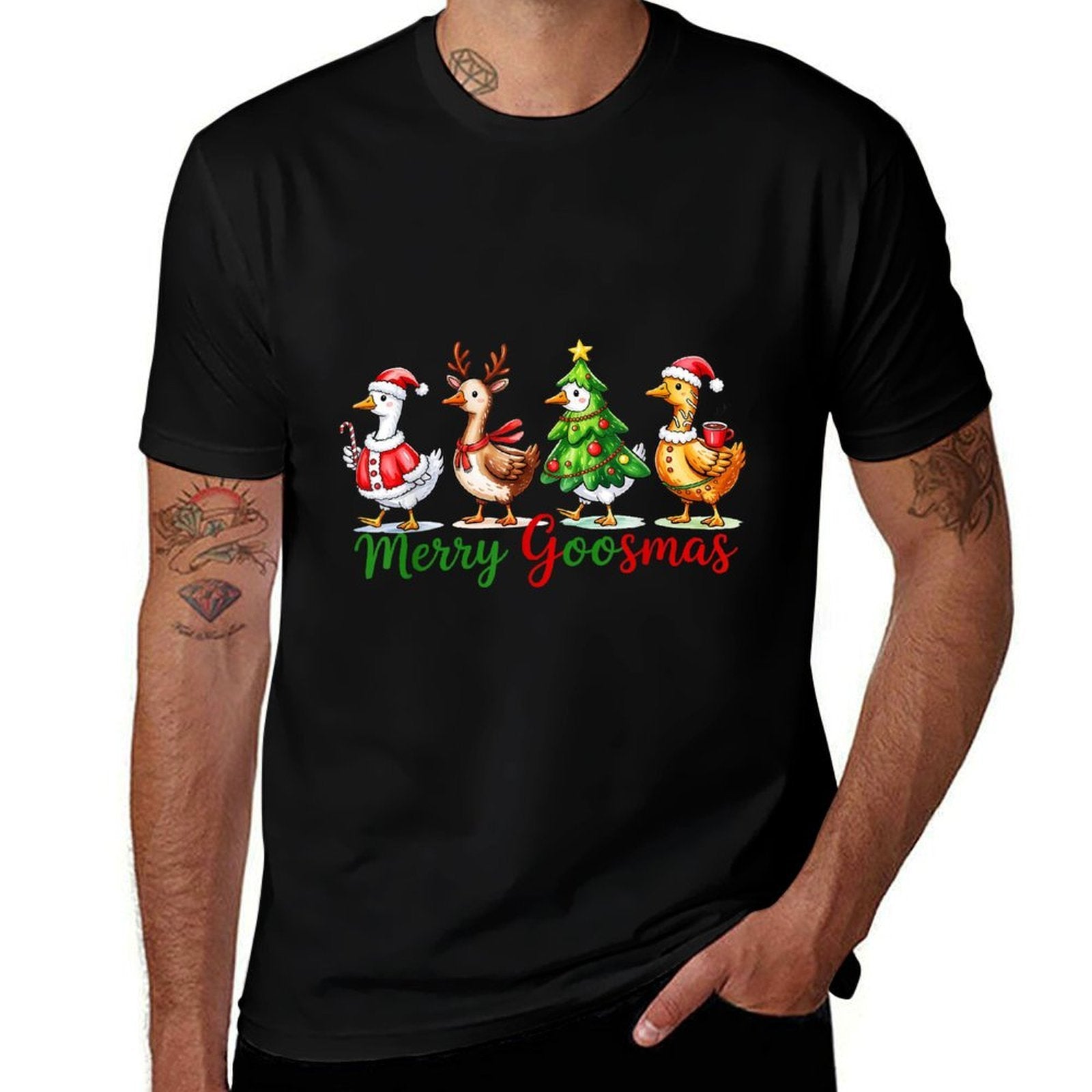 Funny Merry Goosemas Cute Xmas Goose Lovers Men Women Kids  Classic T-Shirt