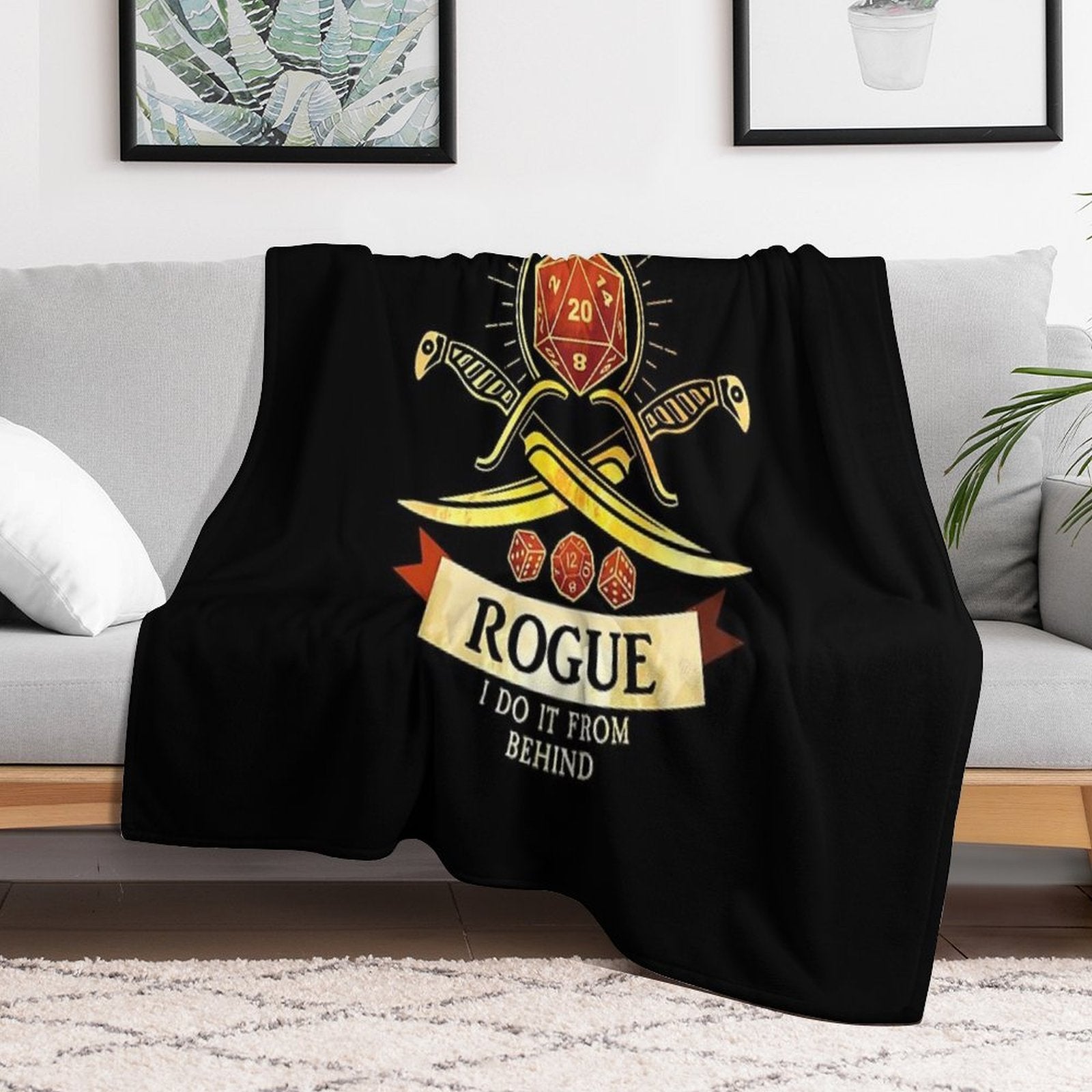 Rogue I Do It From Behind Travel-friendly Throw Blanket