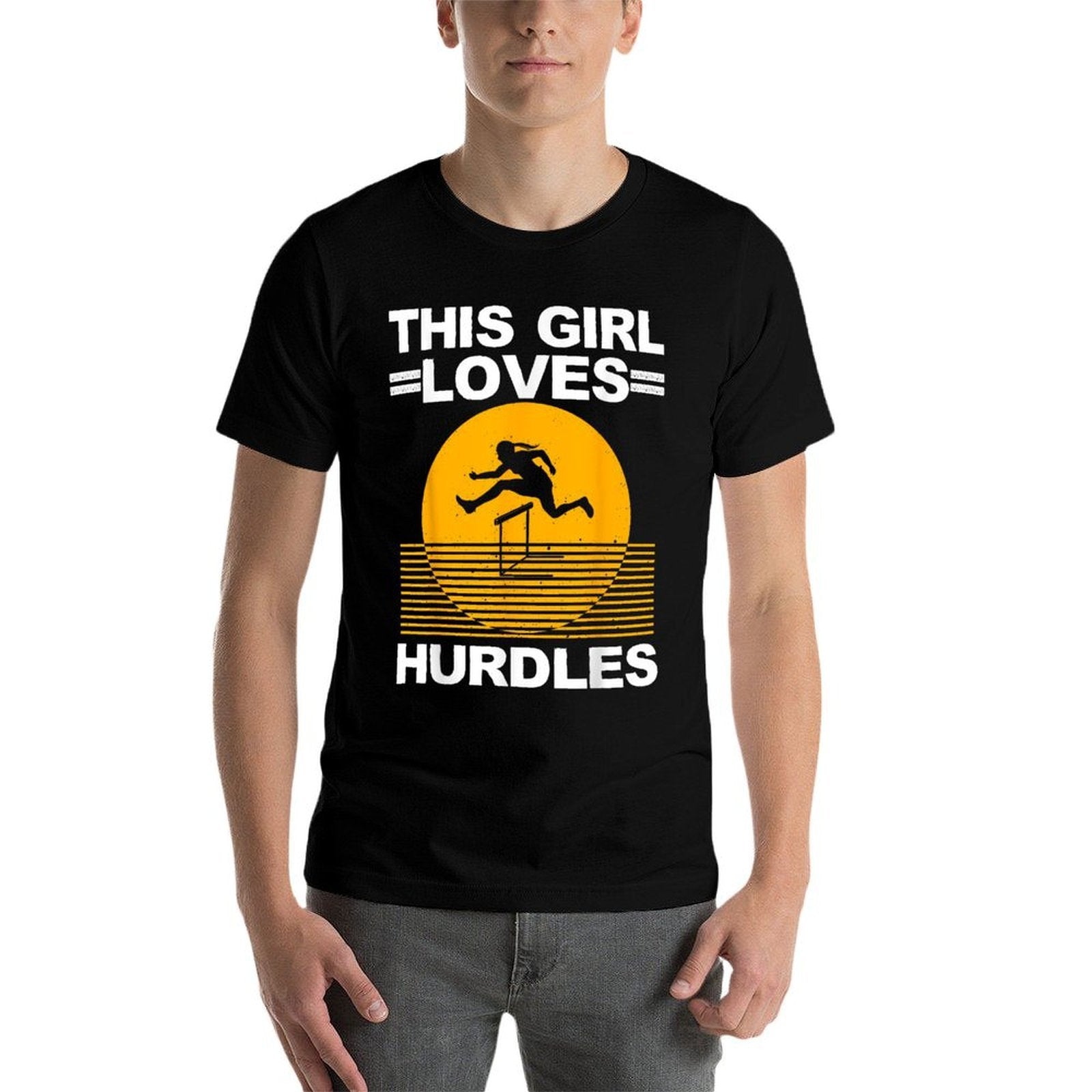 Cool Hurdle Design For Girls Women Hurdling Athletics Sport  Slim-fit Cut T-Shirt