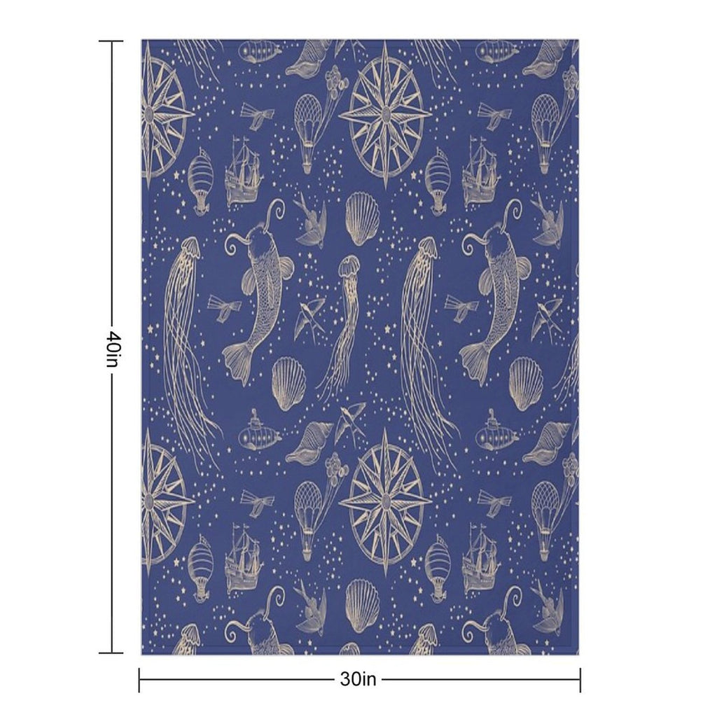 Ocean Meets Sky - Hardcase Plush Throw Blanket