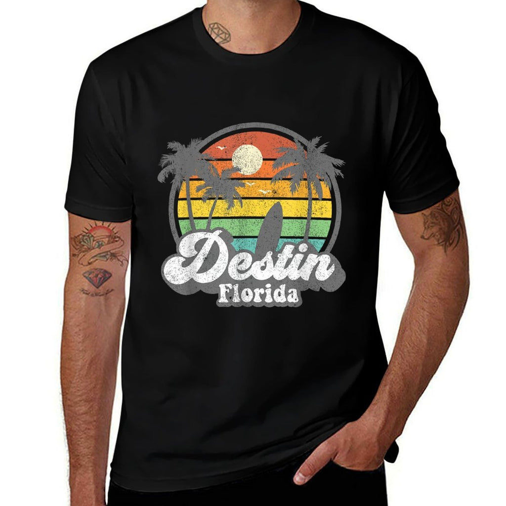 Vintage Destin Florida Beach Surfing Retro 70s Surf Gift Comfortable T-Shirt
