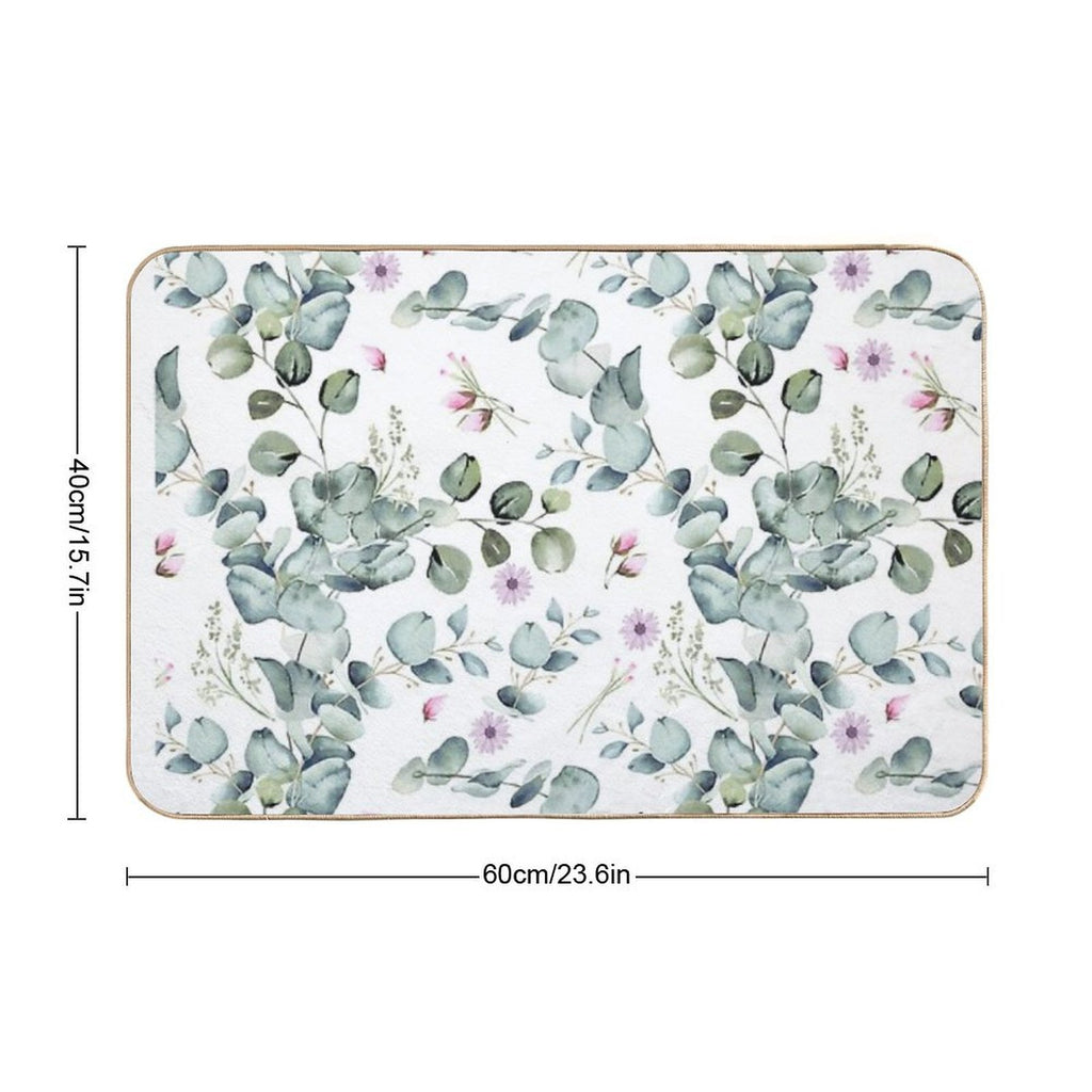 Miniature Garden with Petals  Absorbent Bath Mat