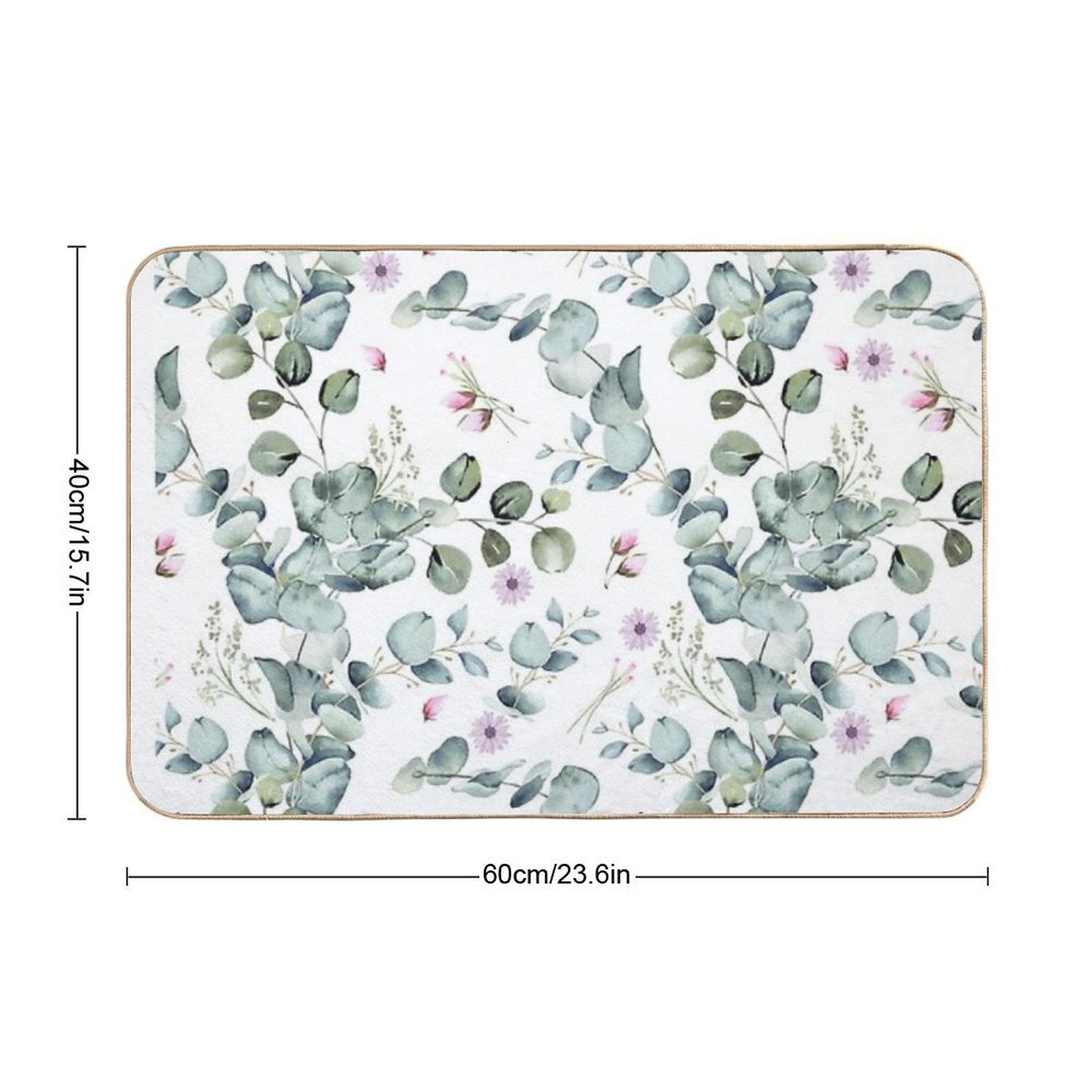 Miniature Garden with Petals  Absorbent Bath Mat