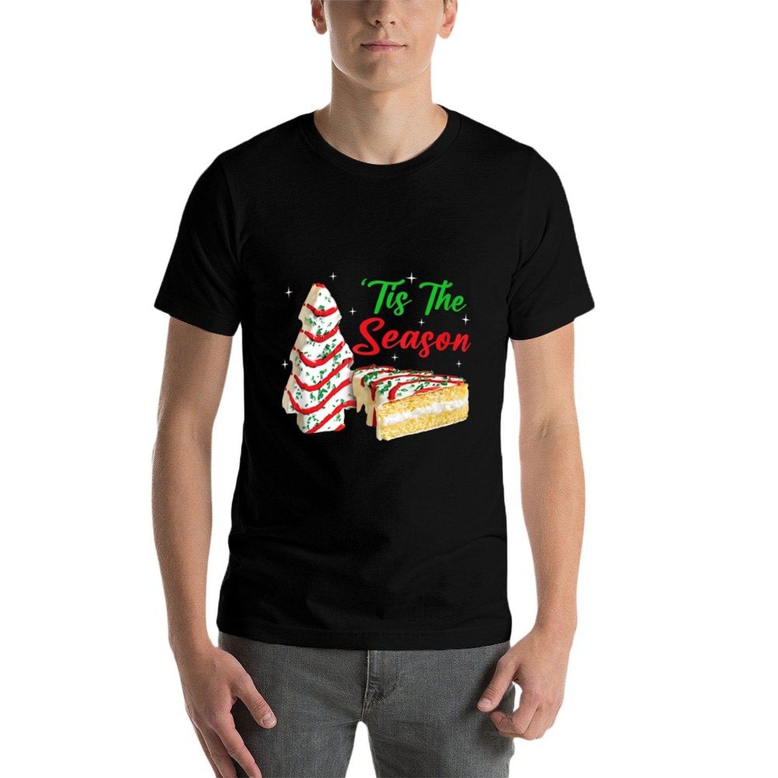 Funny Tis The Season Design Christmas Tree Cakes Debbie  Eco-friendly Material T-Shirt