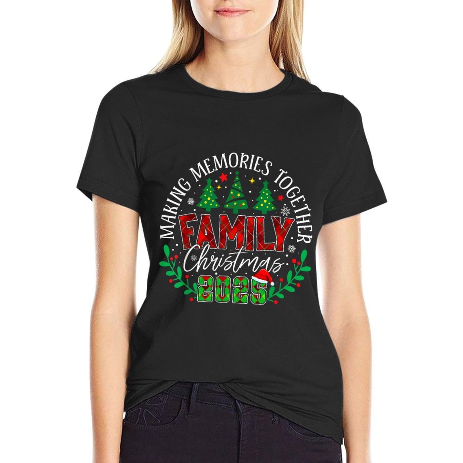 Matching Family Christmas 2025 Making Memories Together  Summer-ready Fabric T-Shirt