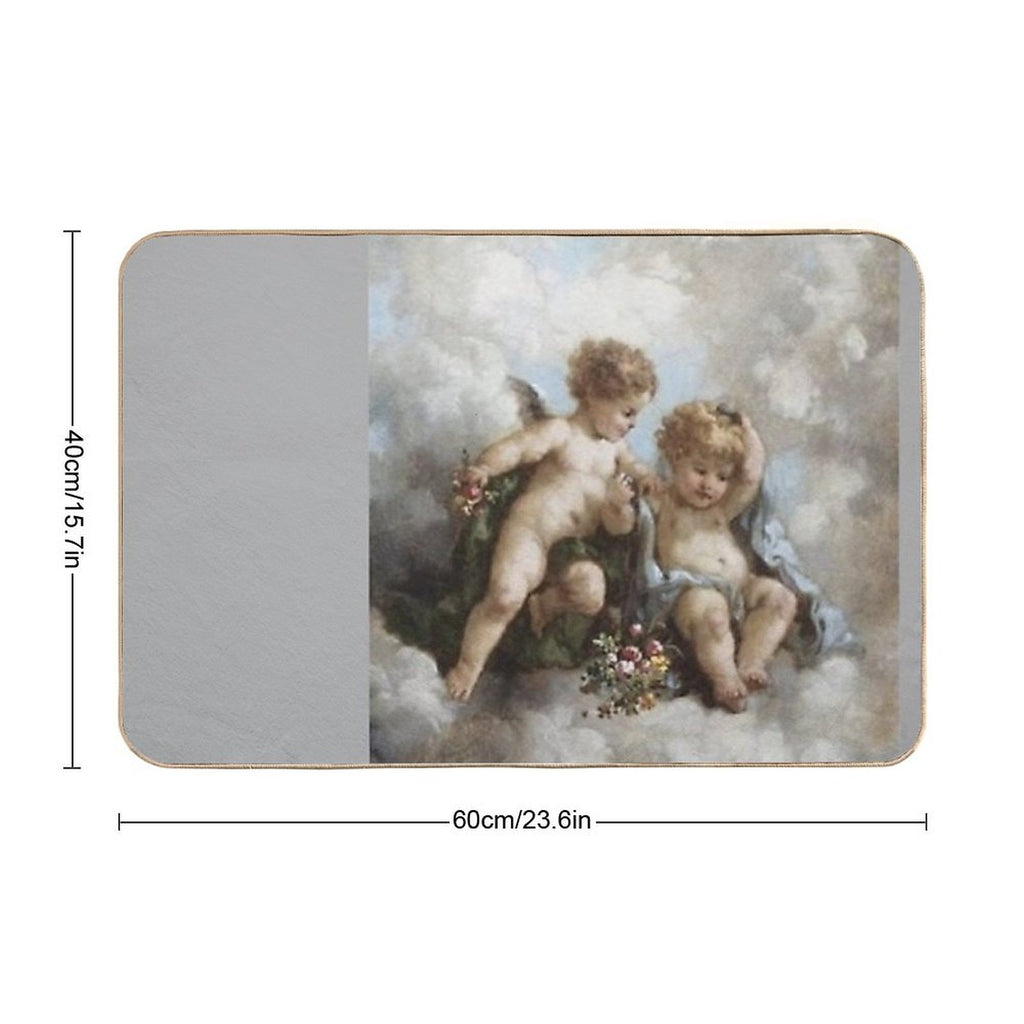 Cherub Renaissance Art Aesthetic UPDATED  Eco-Friendly Bath Mat
